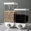 Press-type grain and cereal storage box, household moisture-proof wall-mounted rice storage tank, insect-proof plastic transparent sealed tank Specification image